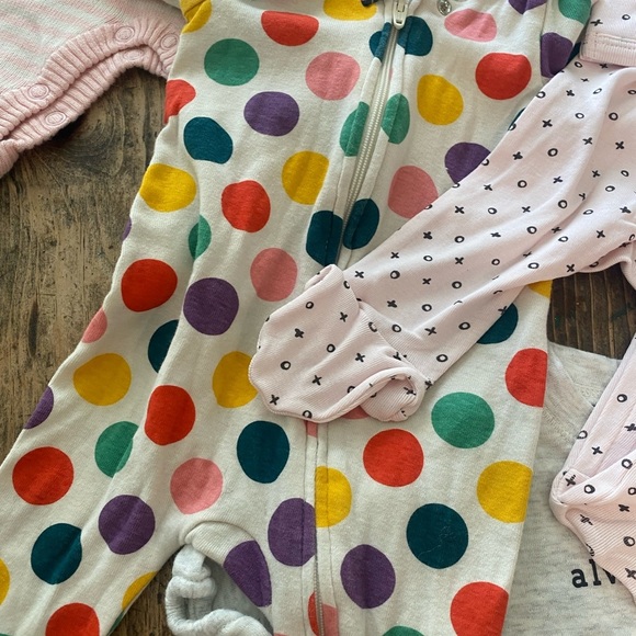 17 long sleeve/long pants ( some footed) baby GIRL one pieces💗👶🏻💗3 NWT - Picture 7 of 12